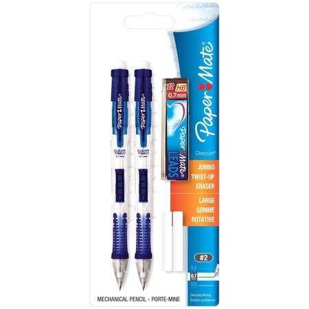 PAPER MATE Paper Mate Clearpoint #2HB 0.7 mm Mechanical Pencil , 2PK 56047PP